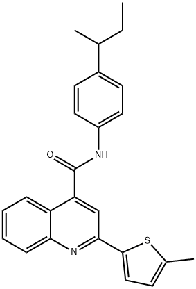 N-(4-sec-butylphenyl)-2-(5-methyl-2-thienyl)-4-quinolinecarboxamide Structural