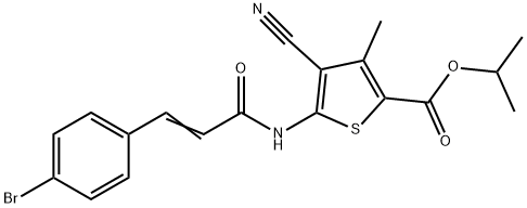 isopropyl 5-{[3-(4-bromophenyl)acryloyl]amino}-4-cyano-3-methyl-2-thiophenecarboxylate Structural