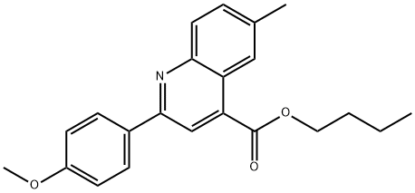 butyl 2-(4-methoxyphenyl)-6-methyl-4-quinolinecarboxylate Structural