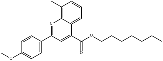 heptyl 2-(4-methoxyphenyl)-8-methyl-4-quinolinecarboxylate Structural