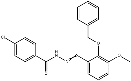 N'-[2-(benzyloxy)-3-methoxybenzylidene]-4-chlorobenzohydrazide Structural