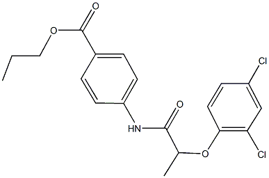 propyl 4-{[2-(2,4-dichlorophenoxy)propanoyl]amino}benzoate Structural