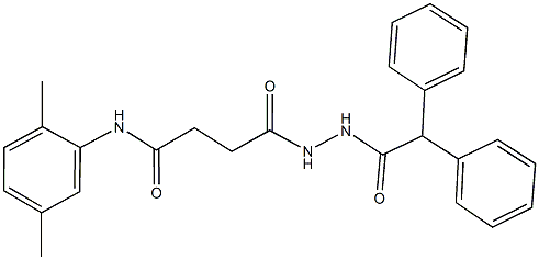 N-(2,5-dimethylphenyl)-4-[2-(diphenylacetyl)hydrazino]-4-oxobutanamide Structural