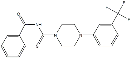 N-({4-[3-(trifluoromethyl)phenyl]-1-piperazinyl}carbothioyl)benzamide Structural