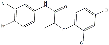 N-(4-bromo-3-chlorophenyl)-2-(2,4-dichlorophenoxy)propanamide Structural