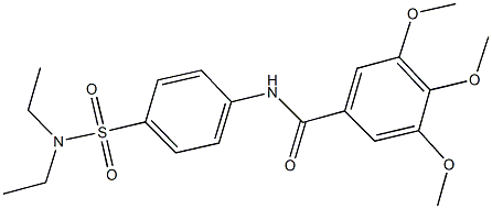 N-{4-[(diethylamino)sulfonyl]phenyl}-3,4,5-trimethoxybenzamide Structural