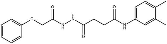 N-(3,4-dimethylphenyl)-4-oxo-4-[2-(phenoxyacetyl)hydrazino]butanamide Structural