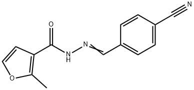 N'-(4-cyanobenzylidene)-2-methyl-3-furohydrazide Structural