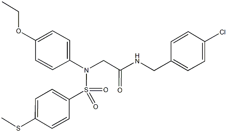 N-[(4-chlorophenyl)methyl]-2-([4-(ethyloxy)phenyl]{[4-(methylsulfanyl)phenyl]sulfonyl}amino)acetamide Structural