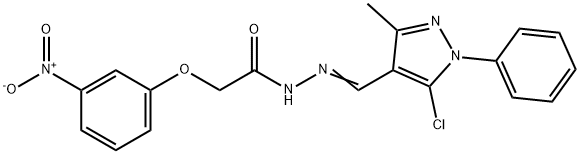 N'-[(5-chloro-3-methyl-1-phenyl-1H-pyrazol-4-yl)methylene]-2-{3-nitrophenoxy}acetohydrazide Structural