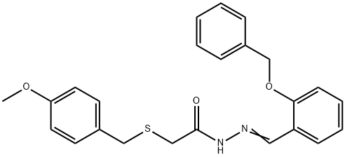 N'-[2-(benzyloxy)benzylidene]-2-[(4-methoxybenzyl)sulfanyl]acetohydrazide Structural