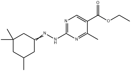 ethyl 4-methyl-2-[2-(3,3,5-trimethylcyclohexylidene)hydrazino]-5-pyrimidinecarboxylate Structural