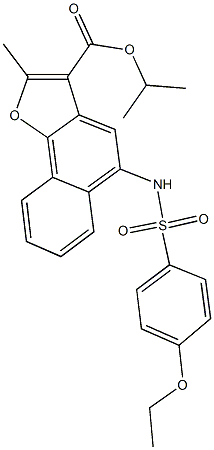 isopropyl 5-{[(4-ethoxyphenyl)sulfonyl]amino}-2-methylnaphtho[1,2-b]furan-3-carboxylate Structural