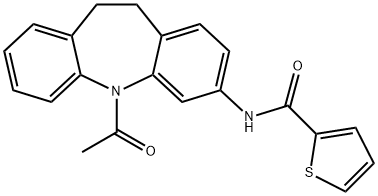 N-(5-acetyl-10,11-dihydro-5H-dibenzo[b,f]azepin-3-yl)-2-thiophenecarboxamide Structural