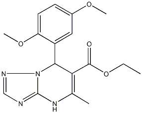 ethyl 7-(2,5-dimethoxyphenyl)-5-methyl-4,7-dihydro[1,2,4]triazolo[1,5-a]pyrimidine-6-carboxylate Structural