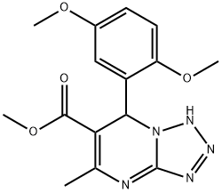 methyl 7-(2,5-dimethoxyphenyl)-5-methyl-4,7-dihydrotetraazolo[1,5-a]pyrimidine-6-carboxylate Structural