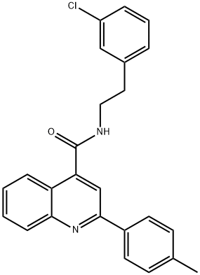 N-[2-(3-chlorophenyl)ethyl]-2-(4-methylphenyl)-4-quinolinecarboxamide Structural