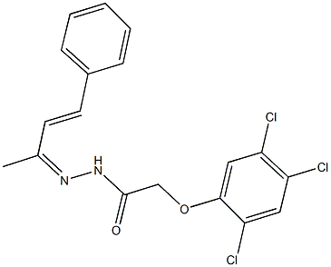 N'-(1-methyl-3-phenyl-2-propenylidene)-2-(2,4,5-trichlorophenoxy)acetohydrazide Structural