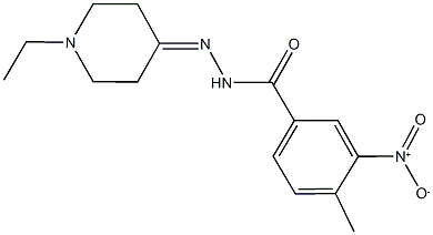 N'-(1-ethyl-4-piperidinylidene)-3-nitro-4-methylbenzohydrazide Structural