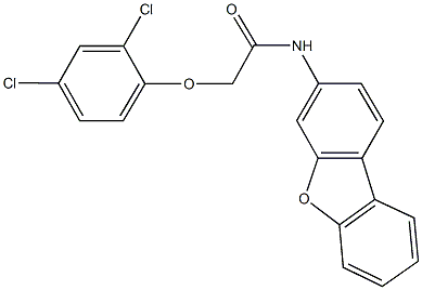 N-dibenzo[b,d]furan-3-yl-2-(2,4-dichlorophenoxy)acetamide Structural