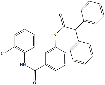 N-(2-chlorophenyl)-3-[(diphenylacetyl)amino]benzamide Structural