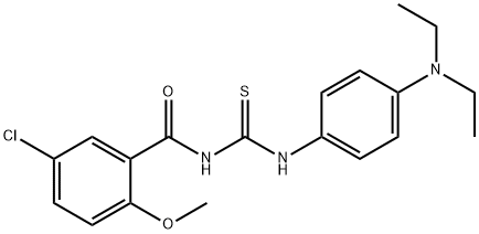 N-(5-chloro-2-methoxybenzoyl)-N'-[4-(diethylamino)phenyl]thiourea Structural
