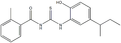 N-(5-sec-butyl-2-hydroxyphenyl)-N'-(2-methylbenzoyl)thiourea Structural