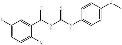N-(2-chloro-5-iodobenzoyl)-N'-(4-methoxyphenyl)thiourea Structural