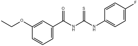 N-(3-ethoxybenzoyl)-N'-(4-fluorophenyl)thiourea Structural