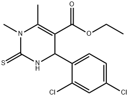 ethyl 4-(2,4-dichlorophenyl)-1,6-dimethyl-2-thioxo-1,2,3,4-tetrahydro-5-pyrimidinecarboxylate Structural