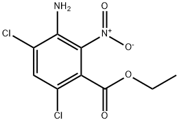 ethyl 3-amino-4,6-dichloro-2-nitrobenzoate Structural
