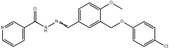 N'-{3-[(4-chlorophenoxy)methyl]-4-methoxybenzylidene}nicotinohydrazide Structural