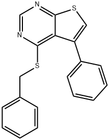 benzyl 5-phenylthieno[2,3-d]pyrimidin-4-yl sulfide Structural