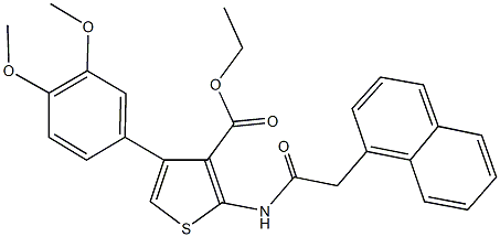 ethyl 4-(3,4-dimethoxyphenyl)-2-[(1-naphthylacetyl)amino]-3-thiophenecarboxylate Structural
