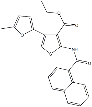 ethyl 4-(5-methyl-2-furyl)-2-(1-naphthoylamino)-3-thiophenecarboxylate Structural