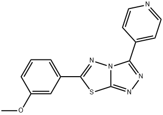 methyl 3-[3-(4-pyridinyl)[1,2,4]triazolo[3,4-b][1,3,4]thiadiazol-6-yl]phenyl ether Structural