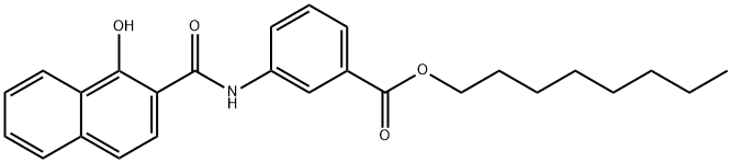 octyl 3-[(1-hydroxy-2-naphthoyl)amino]benzoate Structural