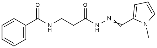 N-(3-{2-[(1-methyl-1H-pyrrol-2-yl)methylene]hydrazino}-3-oxopropyl)benzamide Structural