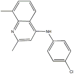 N-(4-chlorophenyl)-2,8-dimethylquinolin-4-amine Structural