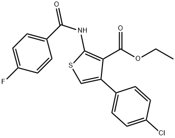 ethyl 4-(4-chlorophenyl)-2-[(4-fluorobenzoyl)amino]-3-thiophenecarboxylate Structural