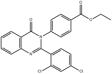 ethyl 4-(2-(2,4-dichlorophenyl)-4-oxoquinazolin-3(4H)-yl)benzoate Structural