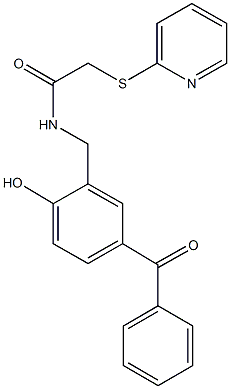 N-(5-benzoyl-2-hydroxybenzyl)-2-(2-pyridinylsulfanyl)acetamide Structural