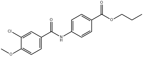 propyl 4-[(3-chloro-4-methoxybenzoyl)amino]benzoate Structural