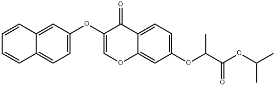 isopropyl 2-{[3-(2-naphthyloxy)-4-oxo-4H-chromen-7-yl]oxy}propanoate Structural