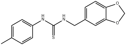 N-(1,3-benzodioxol-5-ylmethyl)-N'-(4-methylphenyl)thiourea Structural