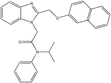 N-isopropyl-2-{2-[(2-naphthyloxy)methyl]-1H-benzimidazol-1-yl}-N-phenylacetamide Structural