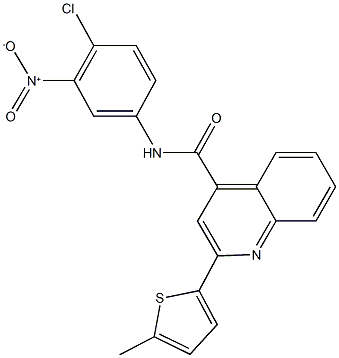 N-{4-chloro-3-nitrophenyl}-2-(5-methyl-2-thienyl)-4-quinolinecarboxamide Structural