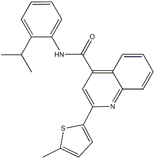 N-(2-isopropylphenyl)-2-(5-methyl-2-thienyl)-4-quinolinecarboxamide Structural