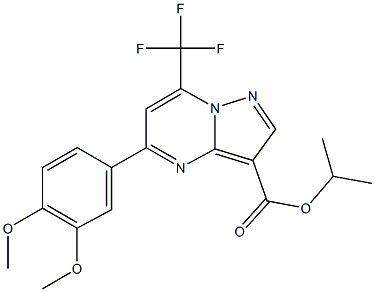 isopropyl 5-(3,4-dimethoxyphenyl)-7-(trifluoromethyl)pyrazolo[1,5-a]pyrimidine-3-carboxylate Structural