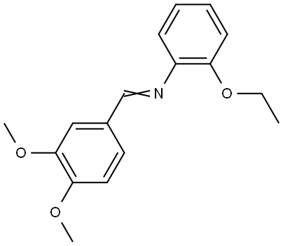 N-(3,4-dimethoxybenzylidene)-N-(2-ethoxyphenyl)amine Structural